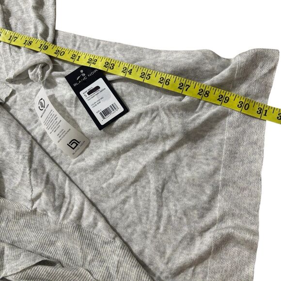 Blanc Noir Sweater Women’s Large Gray Yolo Drape Front Cardigan Open NEW - Picture 3 of 7